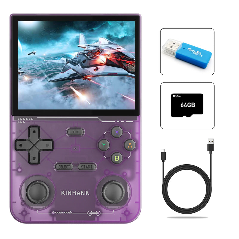 Console Portátil Retrô KINHANK K36 - 16.000 Jogos, Tela IPS de 3,5", Multissistem